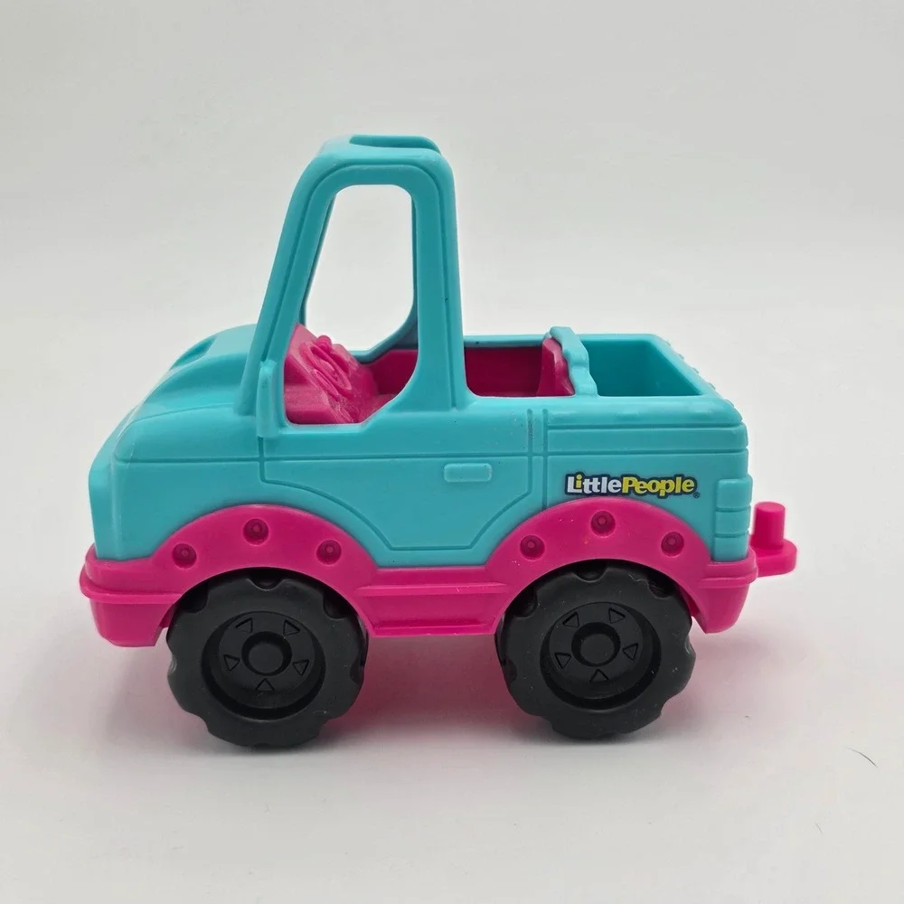 Fisher Price Little People Barbie Pink Teal SUV Car Toy Kids Play‎ Fun